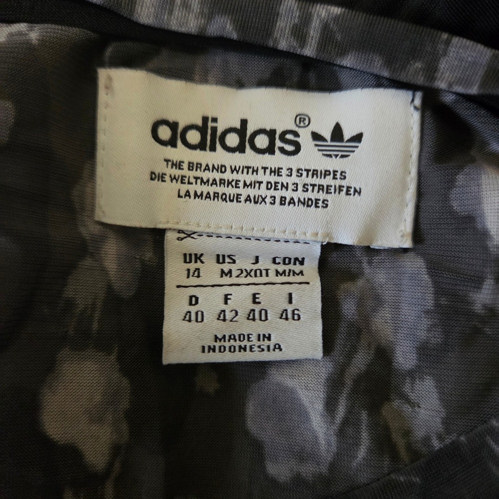 Adidas Originals Women Grey Mesh Leopard Print Long Sleeve Crop Top Size Medium - Picture 6 of 6